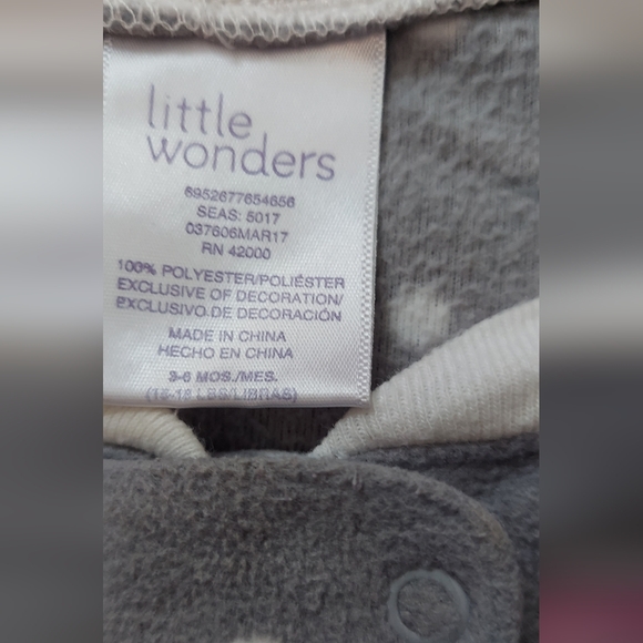 Fleece footies with fox - Picture 5 of 5